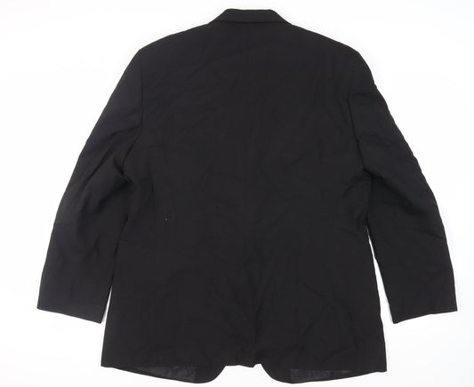 Mens UK Size 46 Marks and Spencer Regular Black Suit Tuxedo