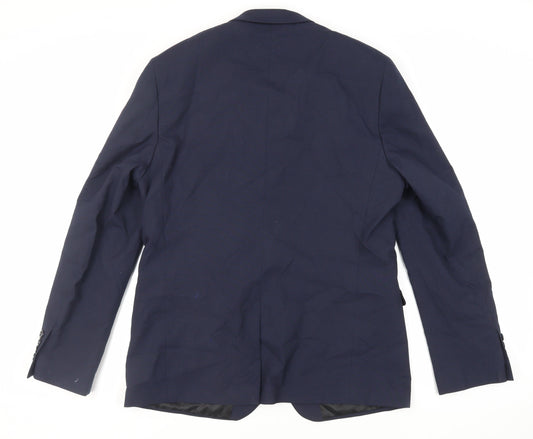 ASOS Mens Blue Polyester Jacket Suit Jacket Size 42 Regular