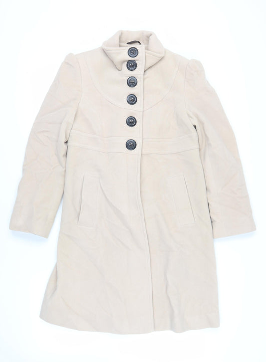 Womens UK Size 10 NEXT Beige Pea Coat