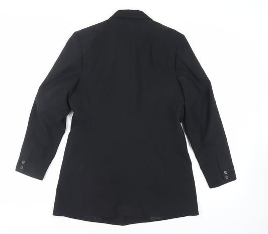 Classic Woman Womens Black Jacket Blazer Size 12 Button