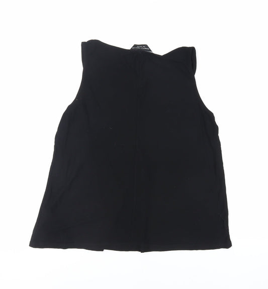 Womens UK Size 8 Dorothy Perkins Black Basic Tank