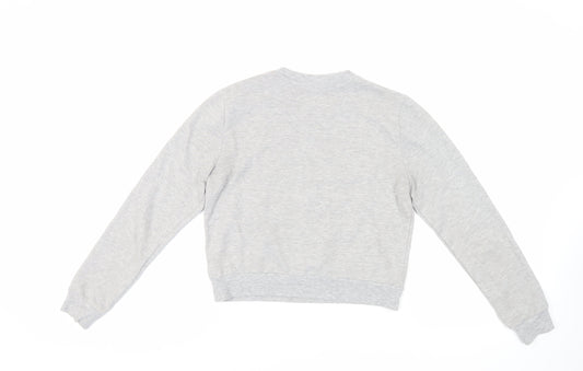 Womens UK Size S FOREVER 21 Grey Pullover Sweatshirt