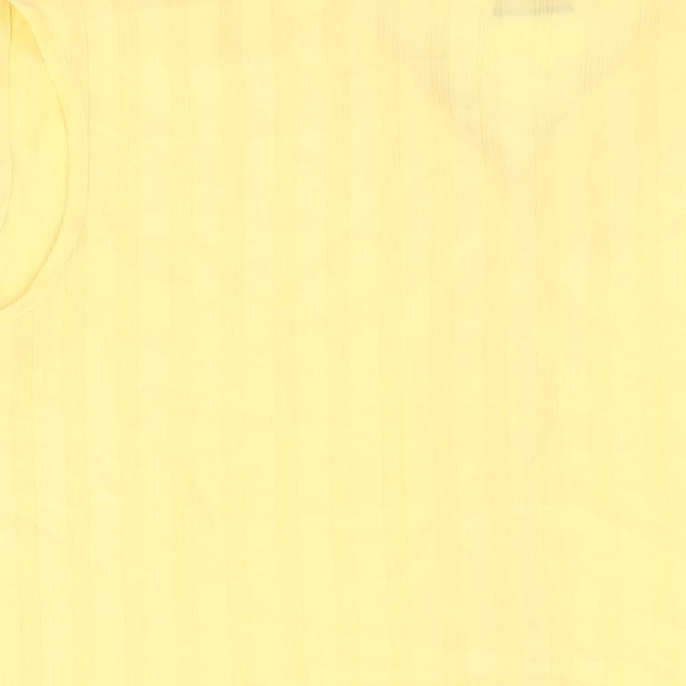 Bonmarché Womens Yellow Polyester Basic Button-Up Size 22 Collared