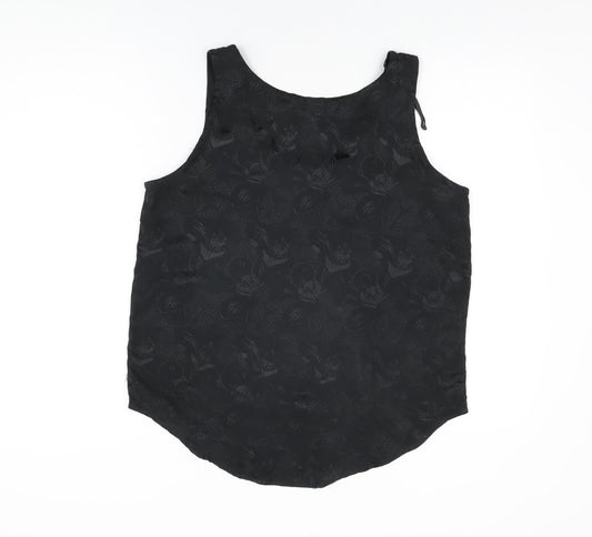 Womens UK Size 14 Etam Black Basic Tank