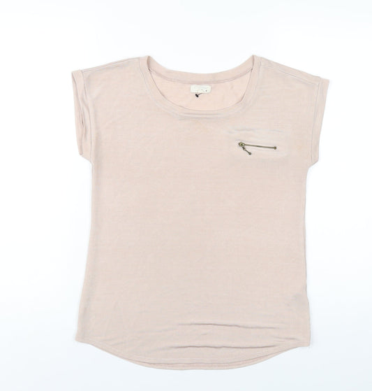 Womens UK Size 10 New Look Pink Basic T-Shirt