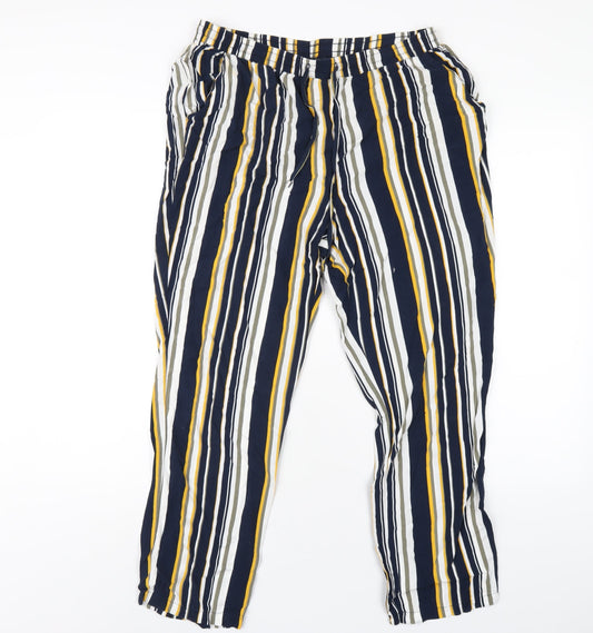 Womens UK Size 16 Damart Regular Fit Multicoloured Trousers