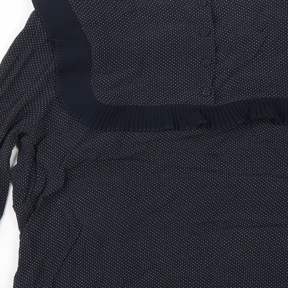 Womens UK Size 10 Warehouse Blue Basic Blouse