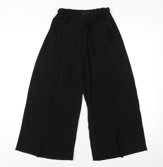 Womens UK Size 6 Missguided Regular Fit Capri Black Trousers