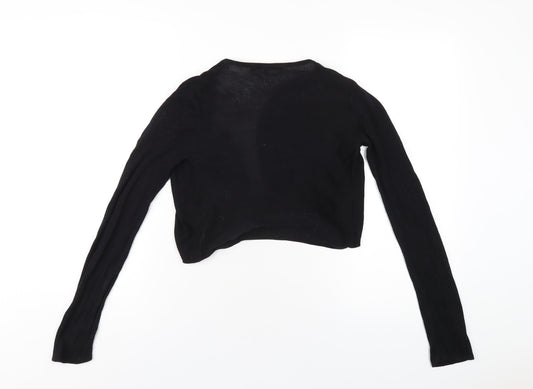 Womens UK Size S Red Herring Black Cardigan Jumper