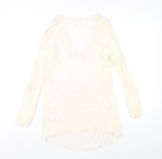 Womens UK Size 8 H&M Ivory Basic T-Shirt