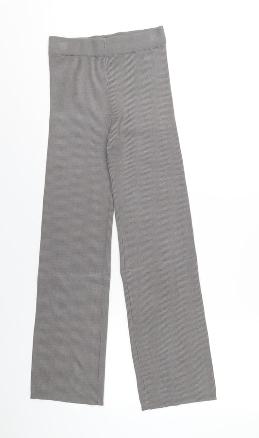 Womens UK Size M New Look Regular Fit Grey Trousers
