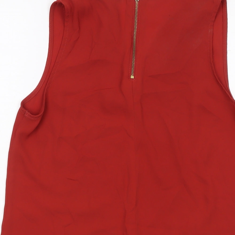 Womens UK Size 6 NEXT Red Basic Blouse