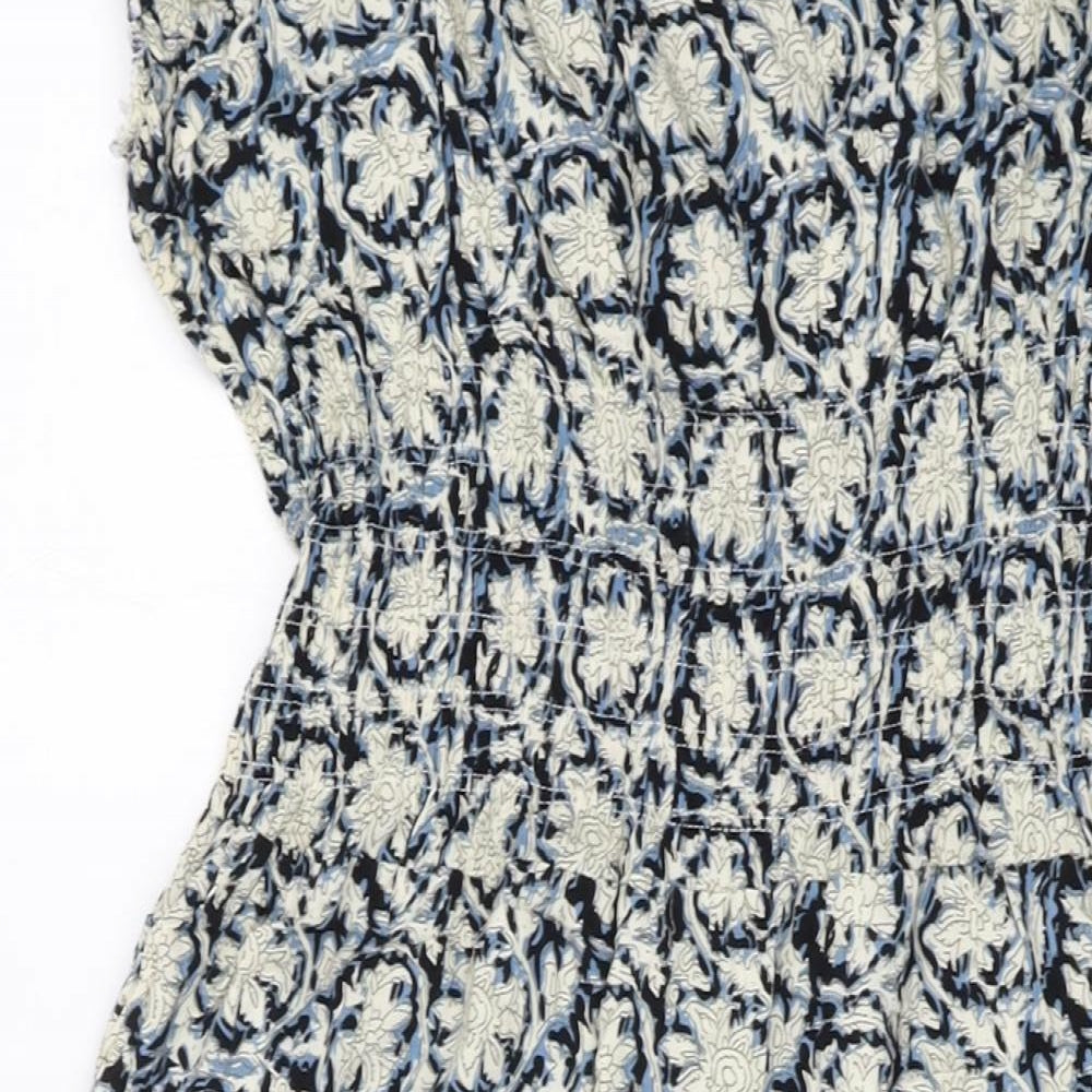 Justice League Womens Multicoloured Geometric Viscose A-Line Size L Round Neck Pullover