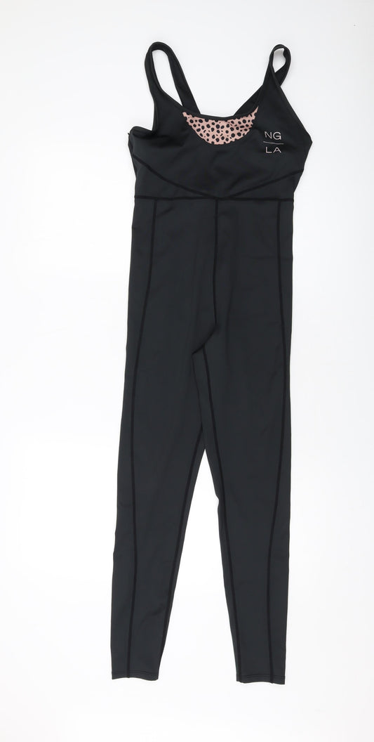 Womens UK Size 10 Nasty Gal One-Piece Black Catsuit