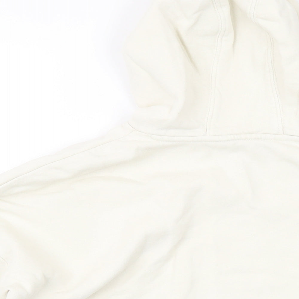 Marks and Spencer Girls Ivory Cotton Pullover Hoodie Size 13-14 Years Pullover