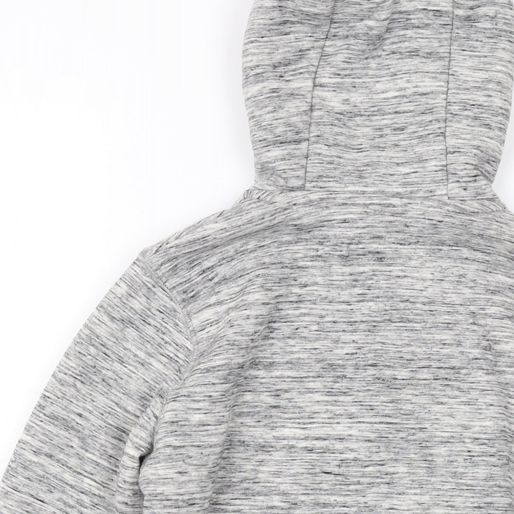 Next Boys Grey Polyester Full Zip Hoodie Size 10 Years Zip