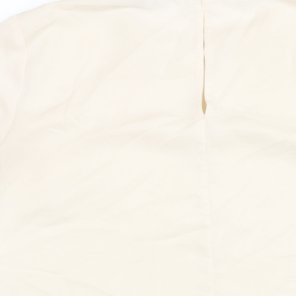 Womens UK Size M H&M Ivory Basic Blouse