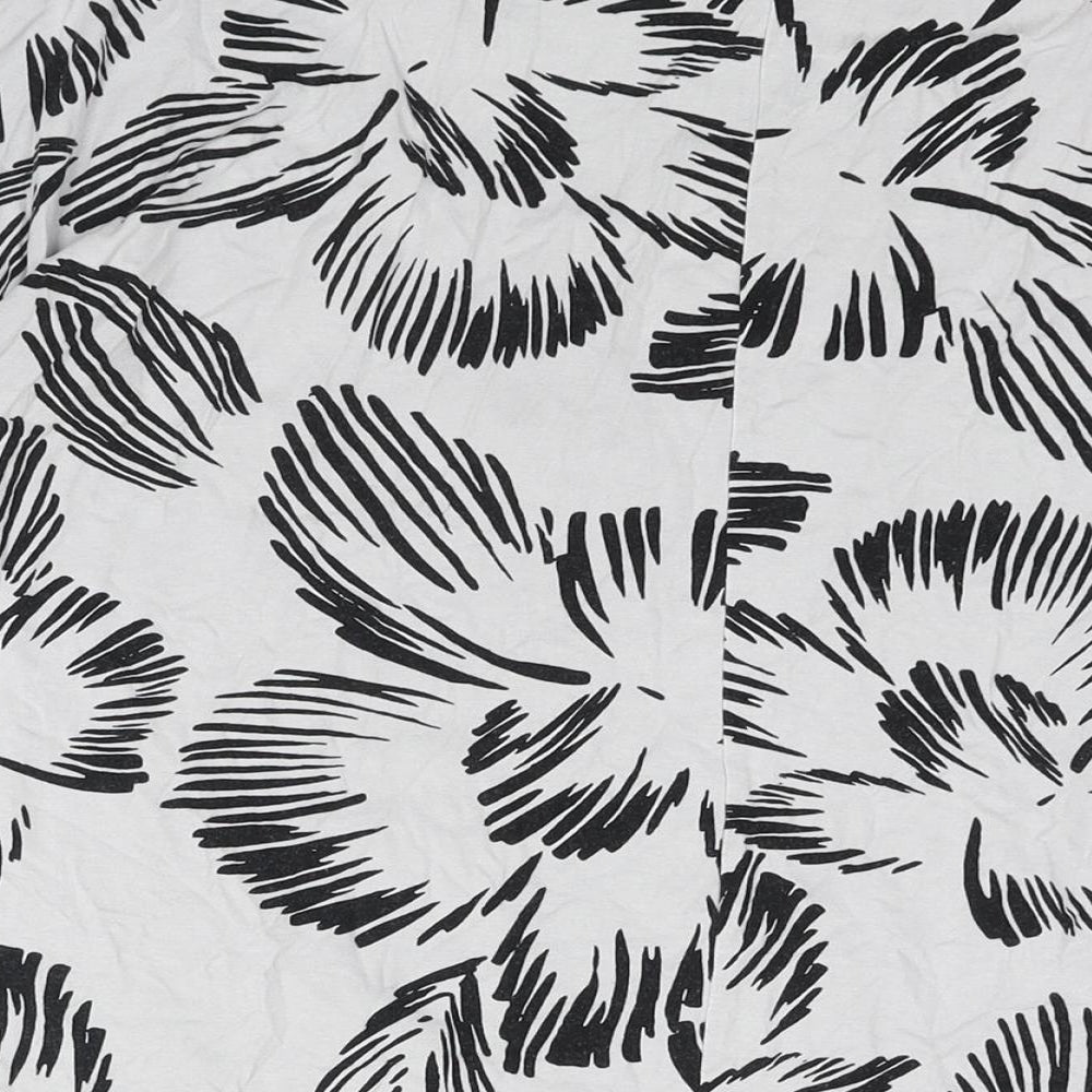 Capsule Womens Grey Floral Viscose Basic Blouse Size 16 Round Neck - Size 16-18