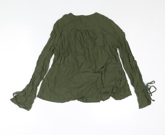 Womens UK Size 8 ASOS Green Basic Blouse