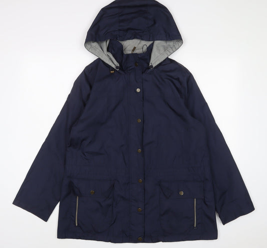 DASH Womens Blue Jacket Size 14 Zip
