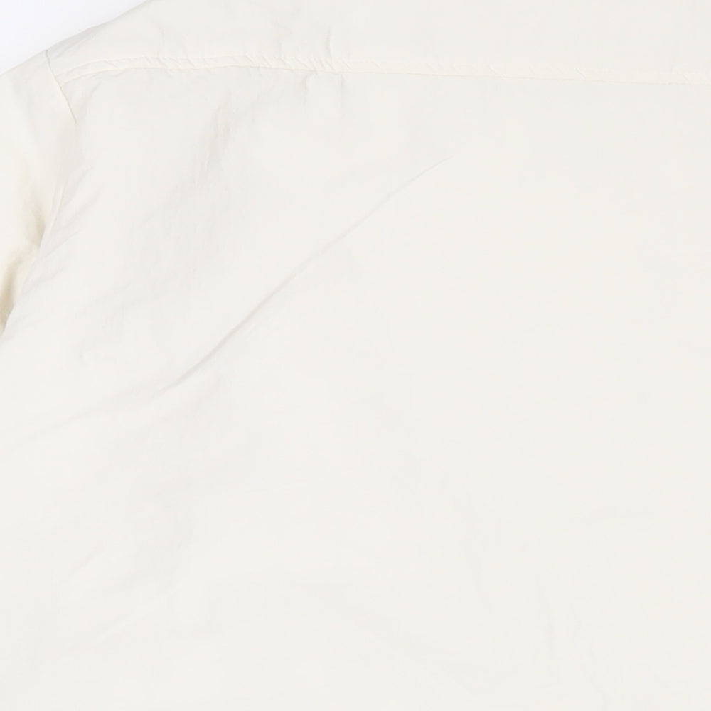 H&M Womens White Jacket Coat Size S Button