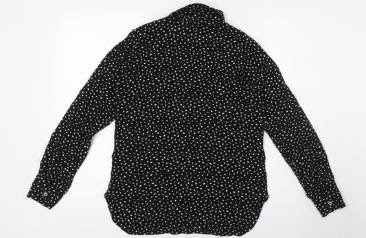 Womens UK Size 8 Marks and Spencer Black Basic Button-Up
