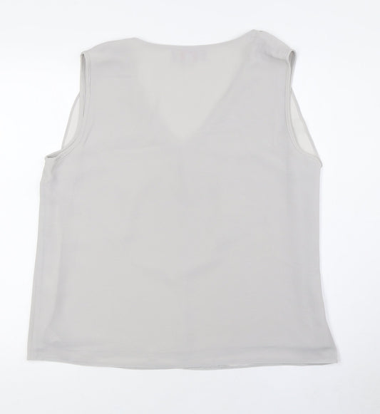Womens UK Size 16 Dorothy Perkins Grey Camisole Button-Up