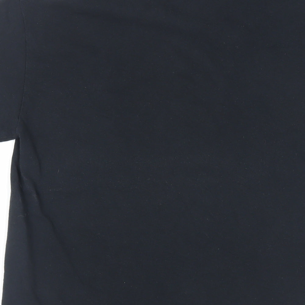 Womens UK Size S COLLUSION Black Basic T-Shirt
