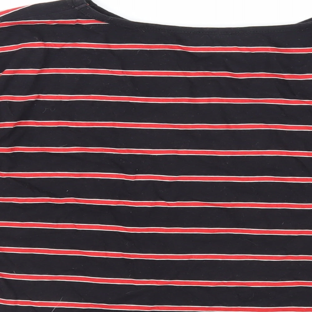 Womens UK Size 16 New Look Black Cropped T-Shirt