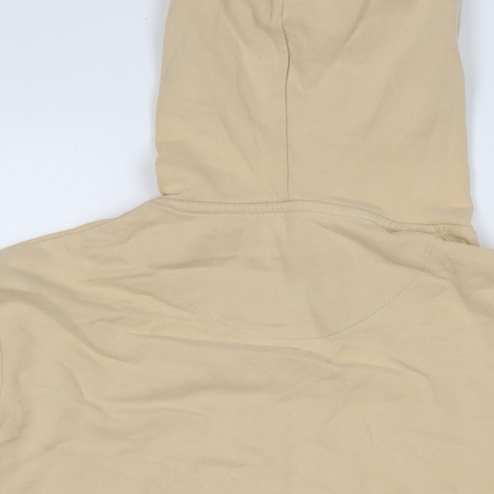 Topman Mens Beige Cotton Pullover Hoodie Size L