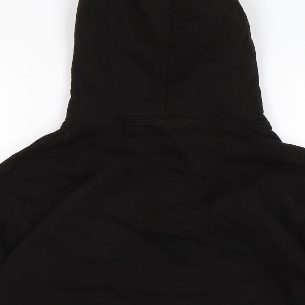 Mens UK Size M Just Hoods Black Pullover Hoodie