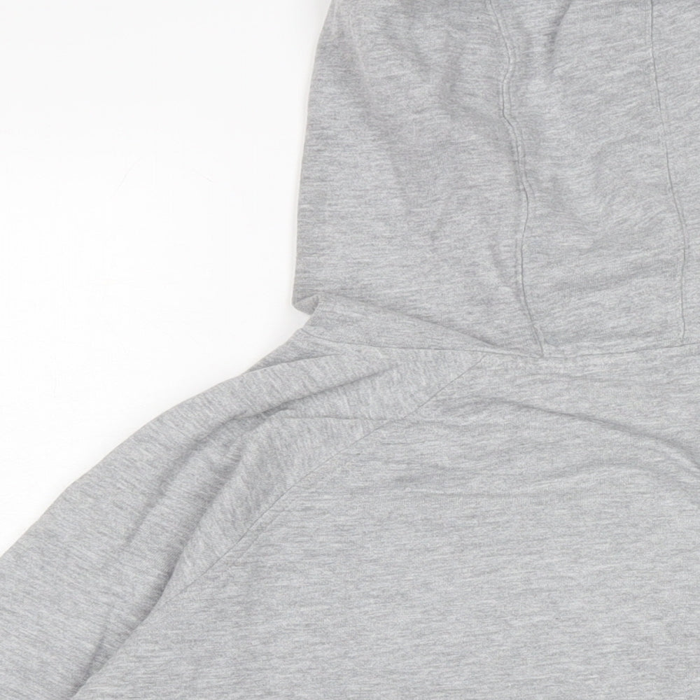 Next Womens Grey Houndstooth Cotton Pullover Hoodie Size 12