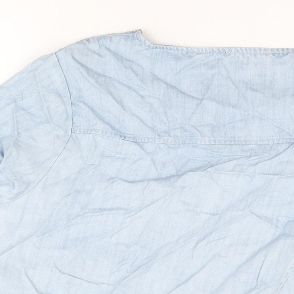 Womens UK Size 18 Label Lab Blue Basic T-Shirt