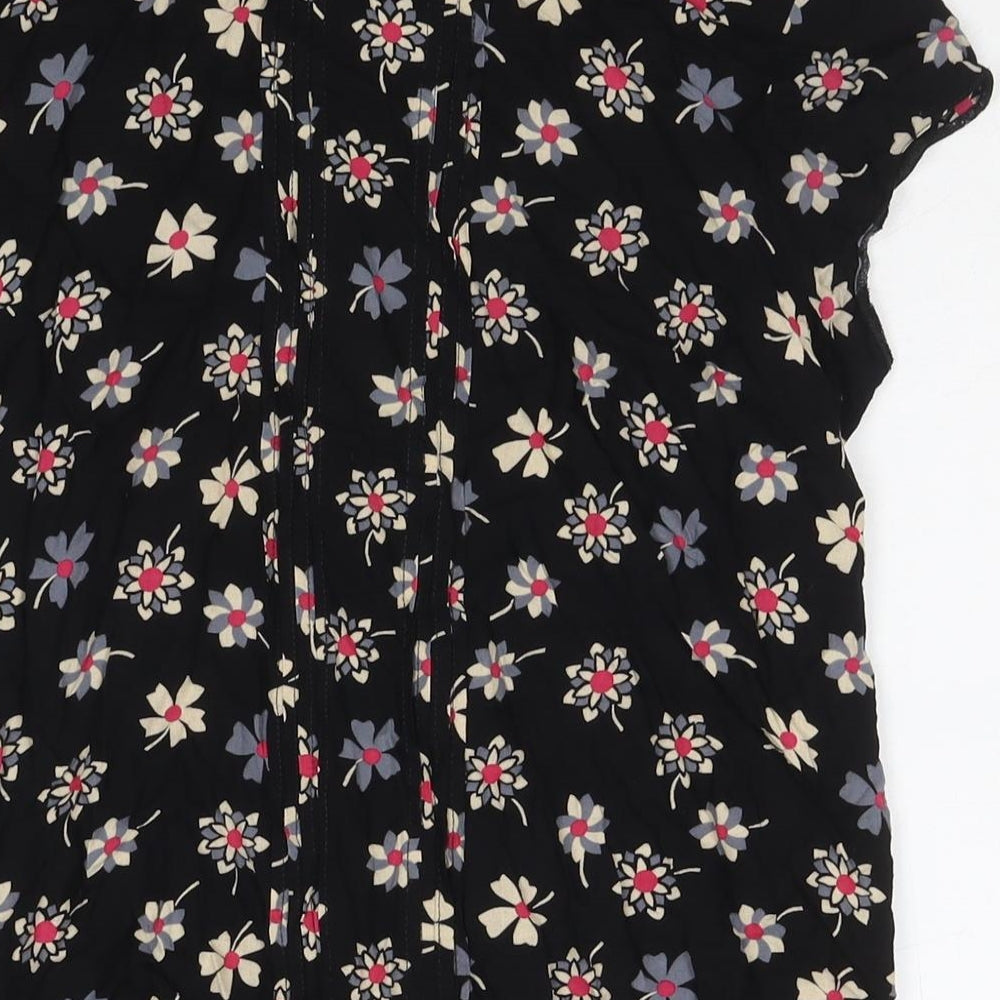 Womens UK Size 14 Billie & Blossom Black Basic Blouse