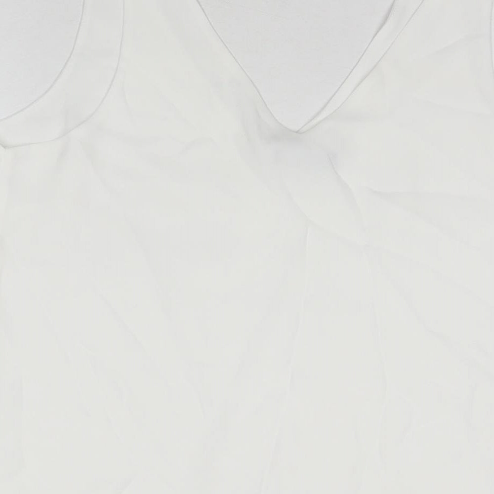 Womens UK Size 10 Wallis White Basic Tank