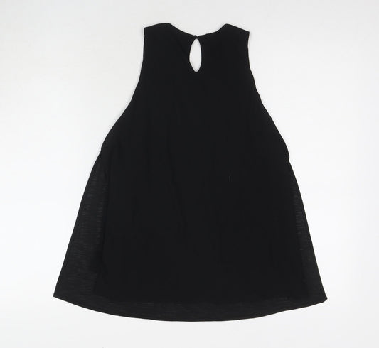 Womens UK Size S Mango Black Basic Tank