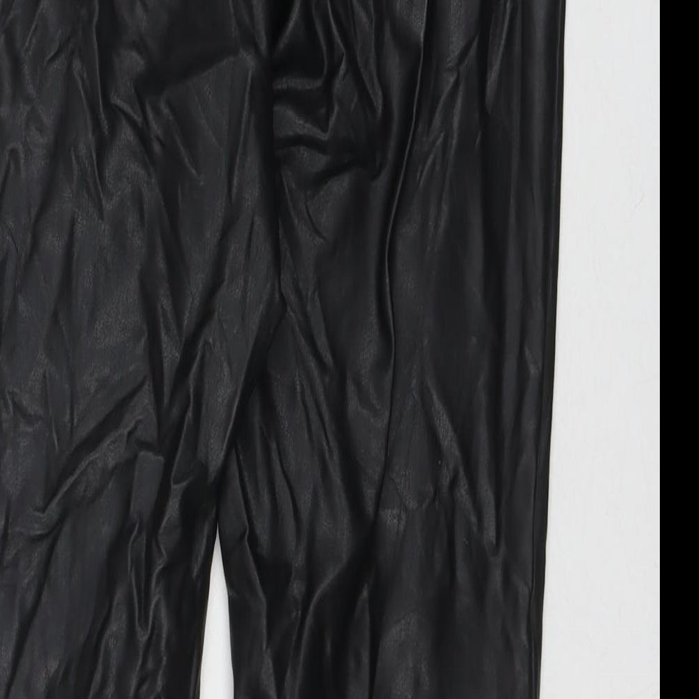 Womens UK Size 10 Marks and Spencer Regular Fit Black Trousers