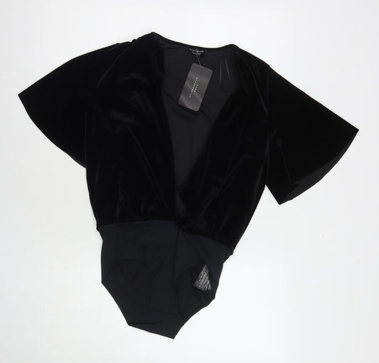 Womens UK Size S Zara One-Piece Black Bodysuit