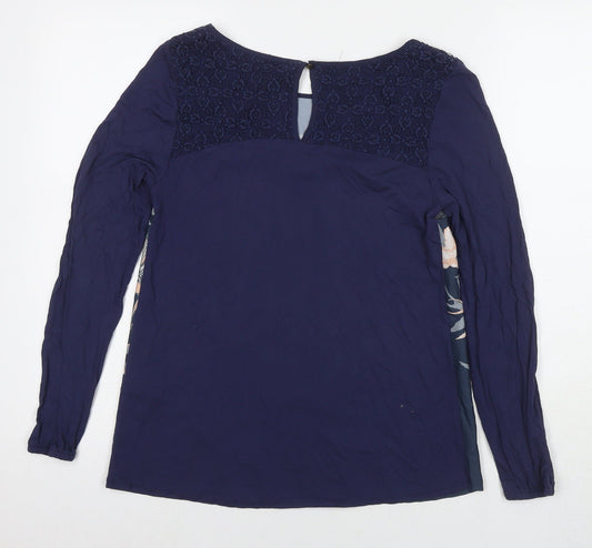 Womens UK Size S Oasis Blue Basic Blouse