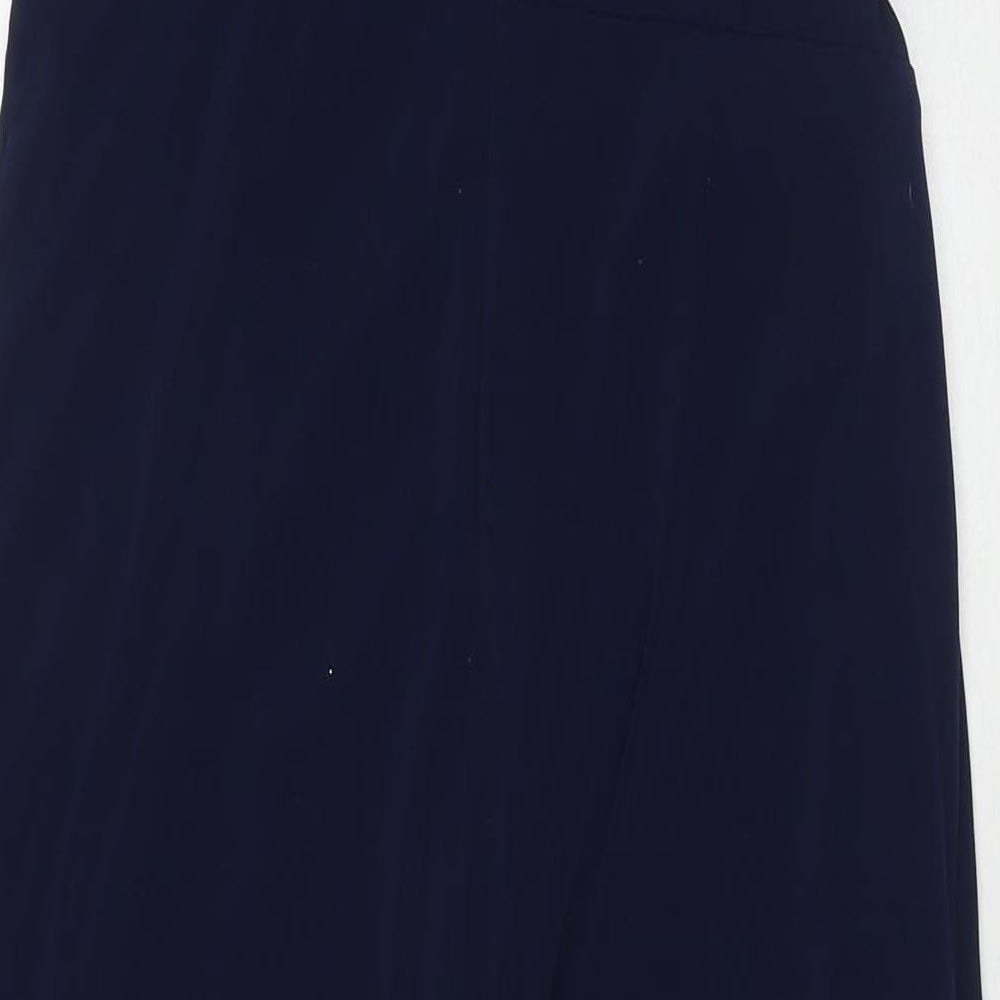 Coast Womens Blue Polyester Maxi Size 14 Round Neck Pullover