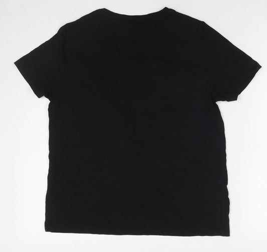 Womens UK Size 12 New Look Black Basic T-Shirt