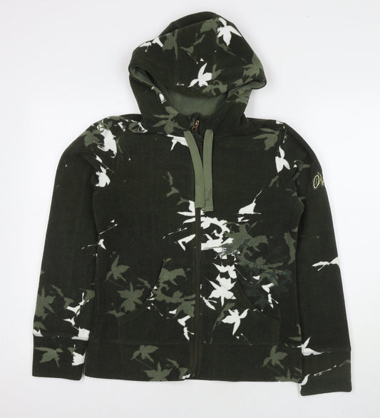 Additional front view of O'Neill women’s green geometric jacket, size S, zip