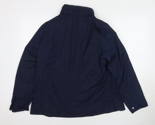 Womens UK Size 16 Marks and Spencer Blue Rain Coat