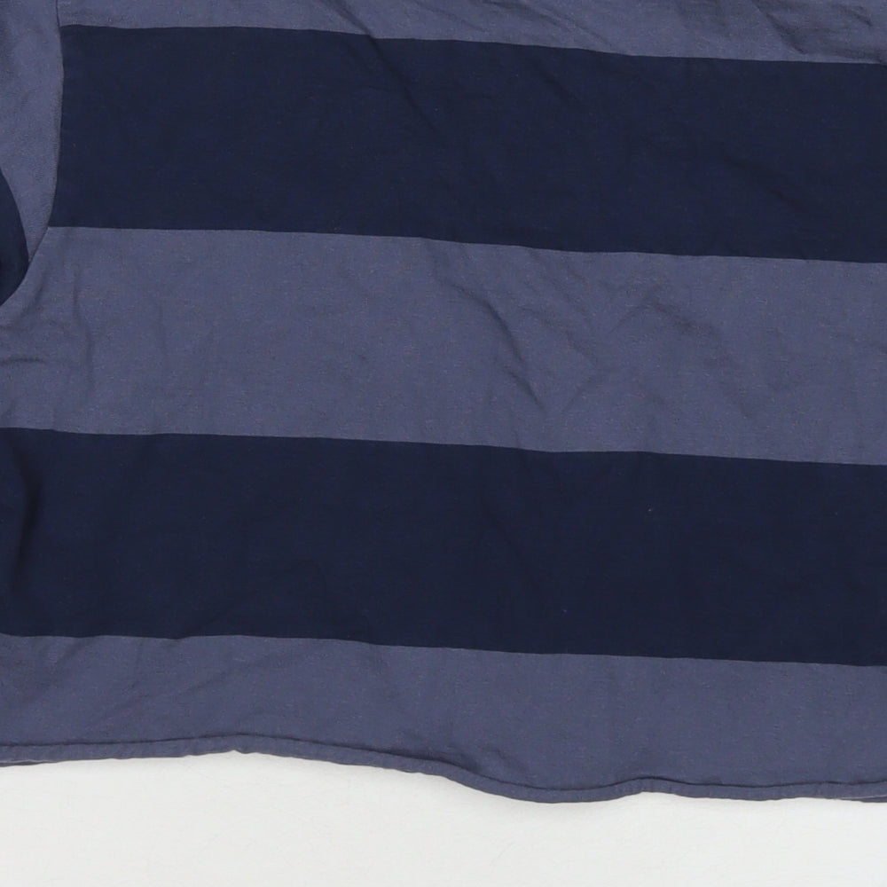 Womens UK Size M Brandy Melville Blue Cropped Polo