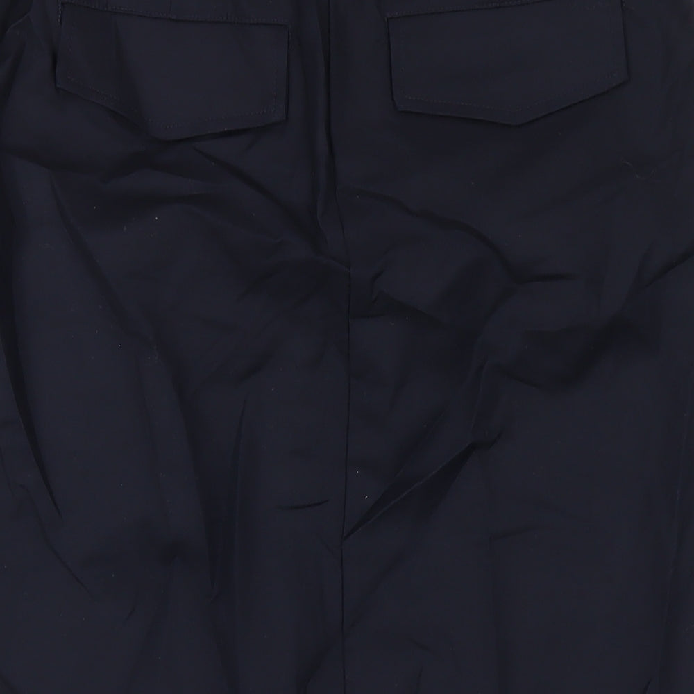 Autograph Womens Blue Cotton Straight & Pencil Skirt Size 12 Zip