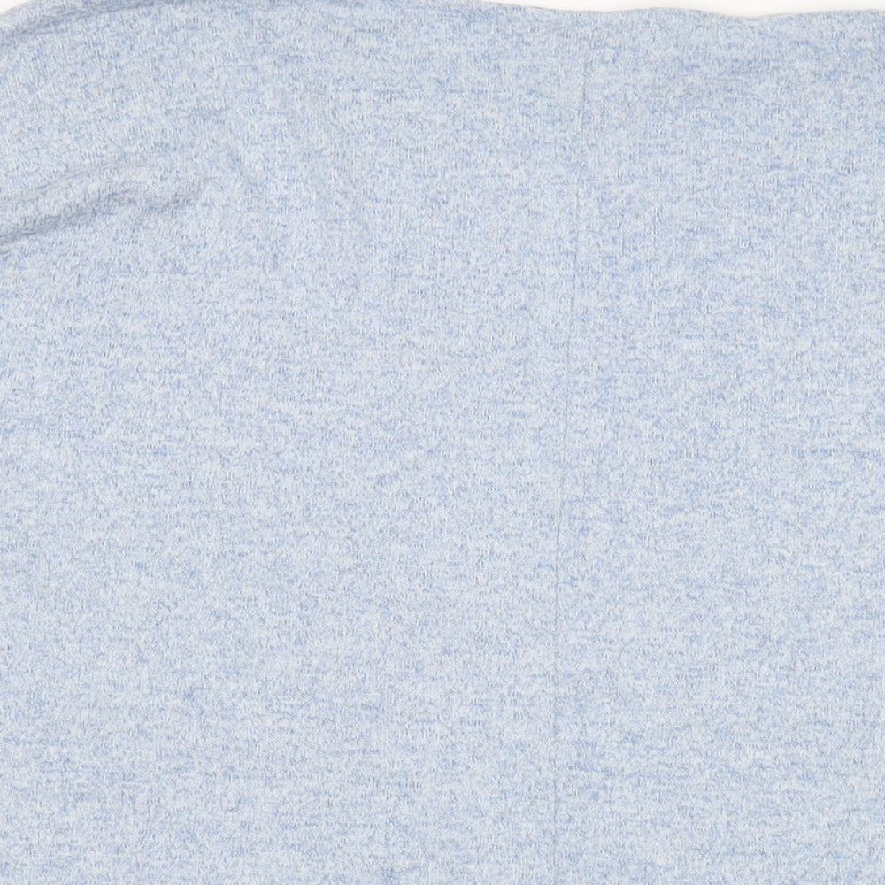 Womens UK Size 12 Apricot Blue Basic Blouse