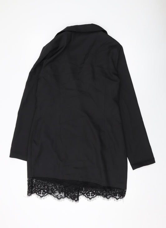 In the Style Womens Black Jacket Size 14 Button