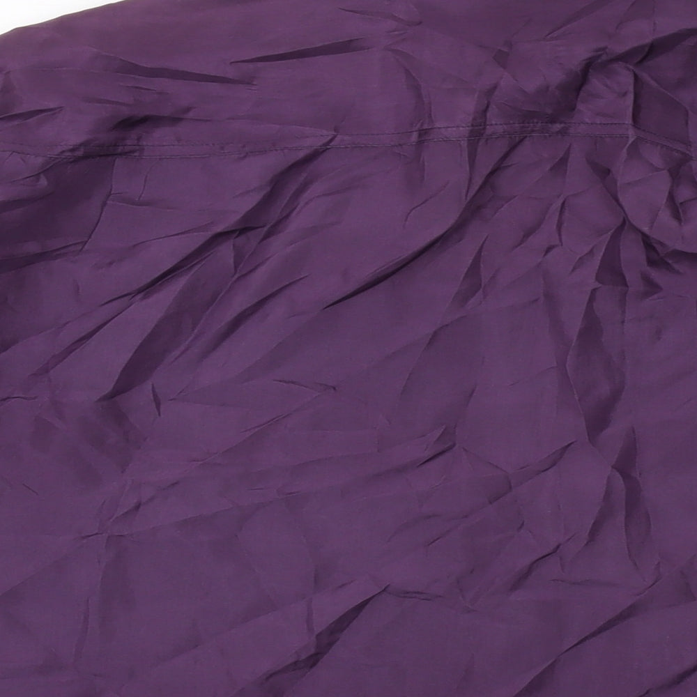 Womens UK Size M Collection Purple Basic Button-Up