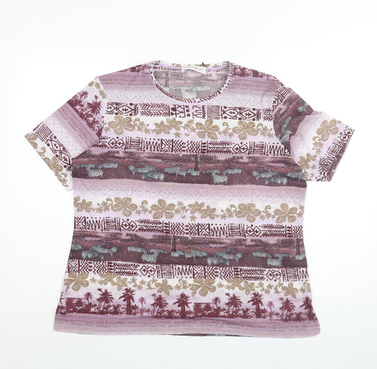 Womens UK Size 18 Daxon Multicoloured Basic Blouse