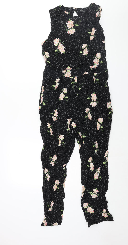 Womens UK Size 12 Dorothy Perkins One-Piece Black Jumpsuit